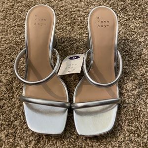 A New Day Silver Double Strap Sandal